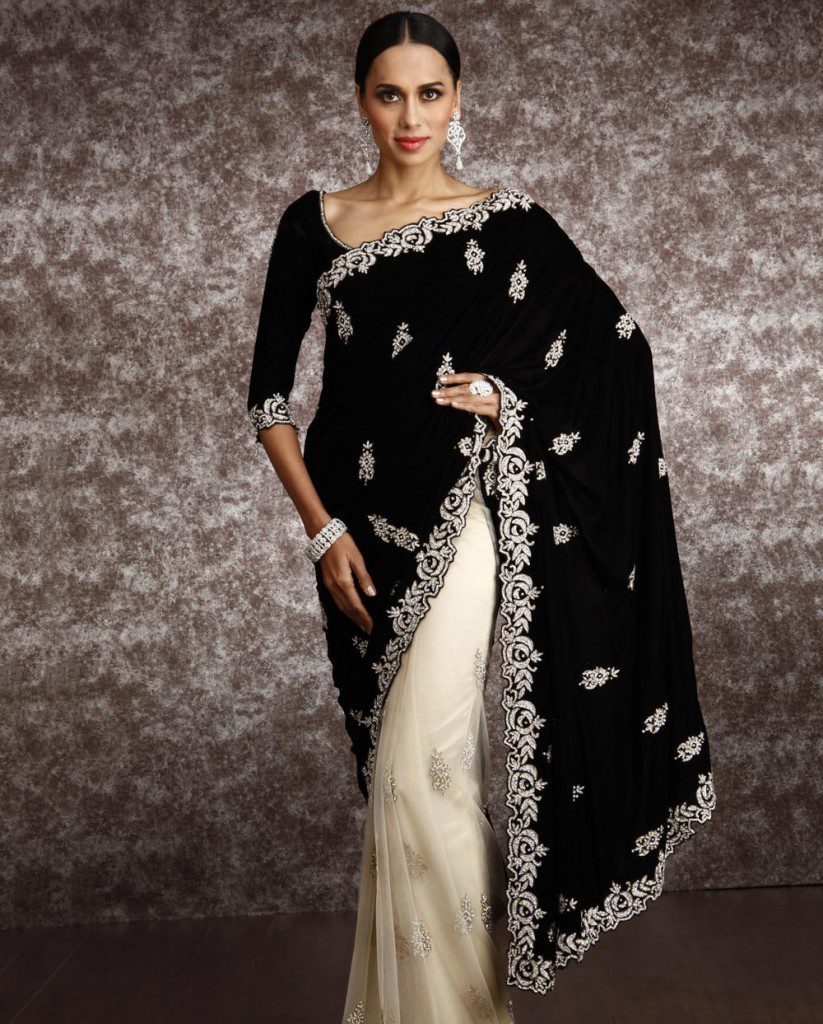 black-Velvet-Pallu-SAREE